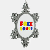 VRIJE SNUGS TIN SNEEUWVLOK ORNAMENT (Links)