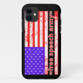 VRIJE SPEECH ARMY , noodgedwongen , amerikaanse vl Case-Mate iPhone Case (Achterkant)