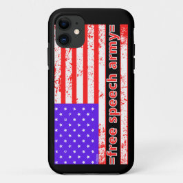 VRIJE SPEECH ARMY , noodgedwongen , amerikaanse vl Case-Mate iPhone Case