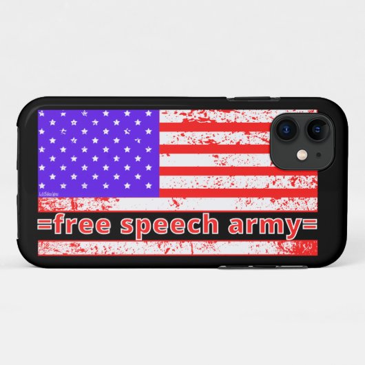 VRIJE SPEECH ARMY , noodgedwongen , amerikaanse vl Case-Mate iPhone Case (Achterkant (horizontaal))
