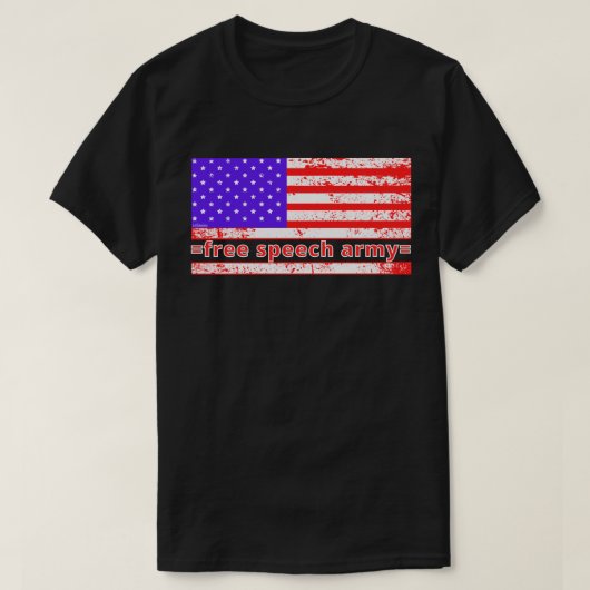 VRIJE SPEECH ARMY , noodgedwongen , amerikaanse vl T-shirt (Design voorkant)