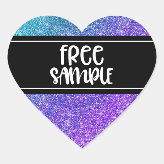 Vrije steekproeflabel hart sticker (Voorkant)