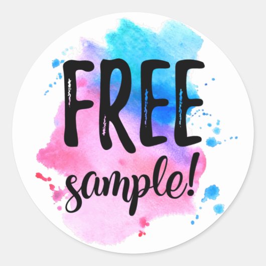 Vrije steekproeflabel ronde sticker (Voorkant)