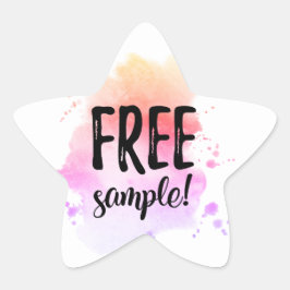 Vrije steekproeflabel ster sticker