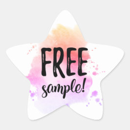 Vrije steekproeflabel ster sticker