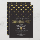 Vrije Stippen Graduation Party Invitation Kaart (Voorkant / Achterkant)