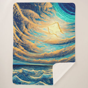 Vrije stromende reflecties sherpa deken