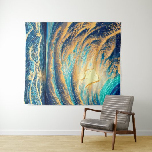 Vrije stromende reflecties wandkleed (In Situ (horizontaal))