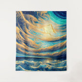 Vrije stromende reflecties wandkleed (Voorkant)