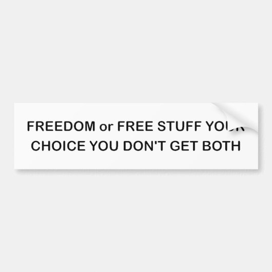 VRIJE STUFF BUMPERSTICKER (Voorkant)