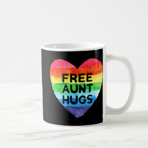 Vrije tante Hugs LGBT Flag Pride Awareness Month R Koffiemok