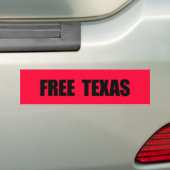 VRIJE TEXAS BUMPERSTICKER (Op auto)