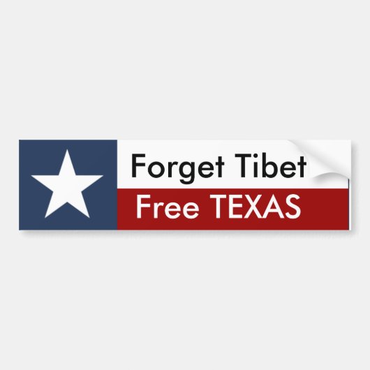 Vrije TEXAS Bumpersticker (Voorkant)