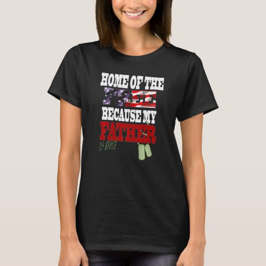 Vrije thuis, omdat mijn vader een hersenschim is t-shirt (Voorkant)
