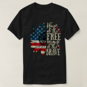 Vrije thuis vanwege de Amerikaanse vlag Sunf T-shirt (Design voorkant)