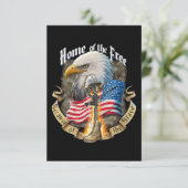 Vrije thuis vanwege de arendrik Eagle RSVP Kaartje (Staand voorkant)