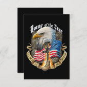 Vrije thuis vanwege de arendrik Eagle RSVP Kaartje (Voorkant / Achterkant)