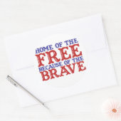 Vrije thuis vanwege de dappere ronde sticker (Envelop)