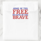 Vrije thuis vanwege de dappere ronde sticker (Tas)