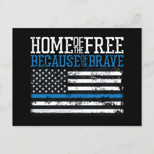 Vrije thuis vanwege de moedige Amerikaanse vlag Briefkaart