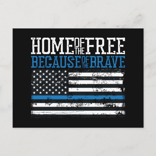 Vrije thuis vanwege de moedige Amerikaanse vlag Briefkaart (Voorkant)