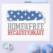 Vrije thuis vanwege de moedige Amerikaanse vlag Flyer (Enkel)