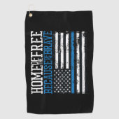 Vrije thuis vanwege de moedige Amerikaanse vlag Golfhanddoek (Voorkant)