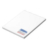 Vrije thuis vanwege de moedige Amerikaanse vlag Notitieblok (Linkerzijde)
