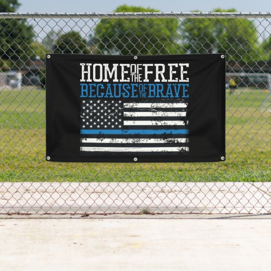 Vrije thuis vanwege de moedige Amerikaanse vlag Spandoek (Insitu)