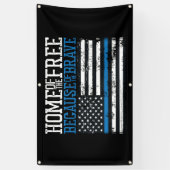 Vrije thuis vanwege de moedige Amerikaanse vlag Spandoek (Verticaal)