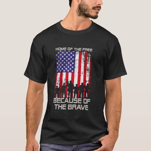Vrije thuis vanwege het Brave Patriotic Ve T-shirt (Voorkant)