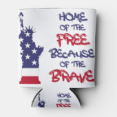 Vrije thuis vanwege het dappere teken blikjeskoeler (Voorkant)