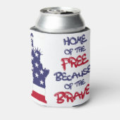 Vrije thuis vanwege het dappere teken blikjeskoeler (Blikje Achterkant)