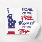 Vrije thuis vanwege het dappere teken muismat (Met muis)