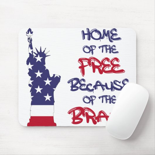 Vrije thuis vanwege het dappere teken muismat (Met muis)