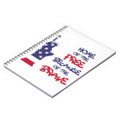 Vrije thuis vanwege het dappere teken notitieboek (Linkerzijde)