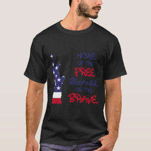 Vrije thuis vanwege het dappere teken t-shirt
