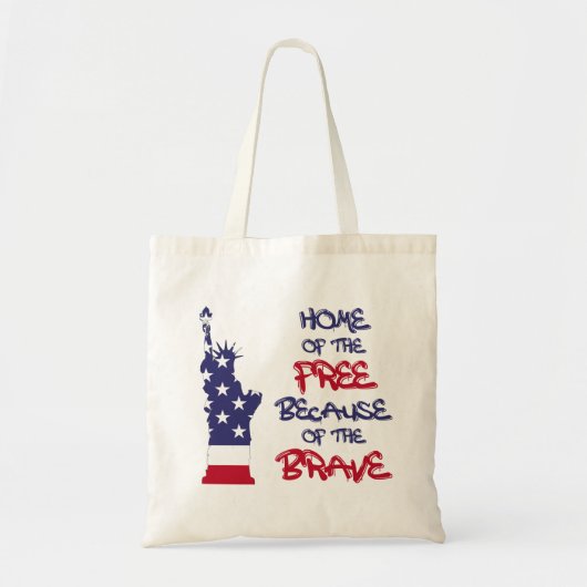 Vrije thuis vanwege het dappere teken tote bag (Voorkant)