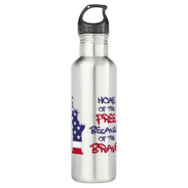 Vrije thuis vanwege het dappere teken waterfles 