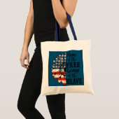 Vrije thuis vanwege het hersenpatriottische tote bag (Voorkant (product))