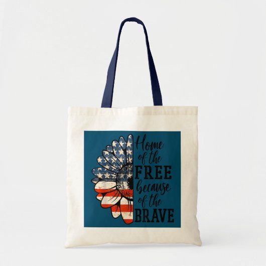 Vrije thuis vanwege het hersenpatriottische tote bag (Voorkant)