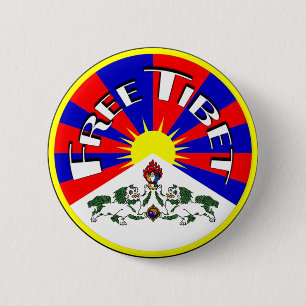 Vrije Tibet-badge Ronde Button 5,7 Cm