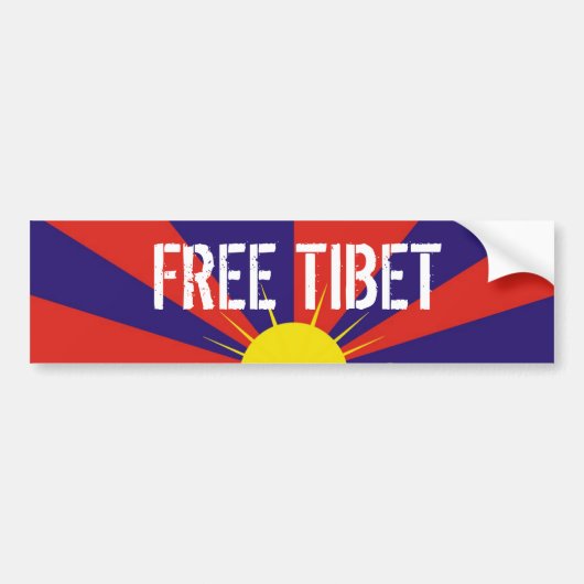 VRIJE TIBET-BUMPERSTICKER BUMPERSTICKER (Voorkant)