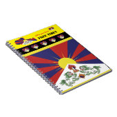 Vrije Tibet en Tibetaanse vlag, Kaart, Hart /Tibet Notitieboek (Rechterzijde)