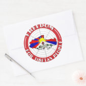 vrije tibet ronde sticker (Envelop)