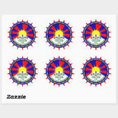 vrije tibet ronde sticker (Vel)