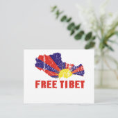 VRIJE TIBET / TIBETAN VRIJHEID BRIEFKAART (Staand voorkant)