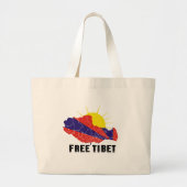 VRIJE TIBET / TIBETAN VRIJHEID GROTE TOTE BAG (Voorkant)
