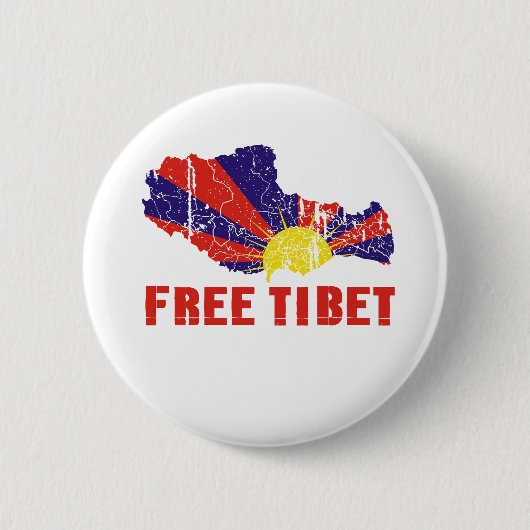 VRIJE TIBET / TIBETAN VRIJHEID RONDE BUTTON 5,7 CM (Voorkant)