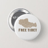 VRIJE TIBET / TIBETAN VRIJHEID RONDE BUTTON 5,7 CM (Voorkant /achterkant)